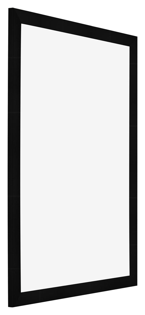 Bilderrahmen 35x50cm Schwarz Silber Poliert MDF Pisa Vorne Schrag | Yourdecoration.de