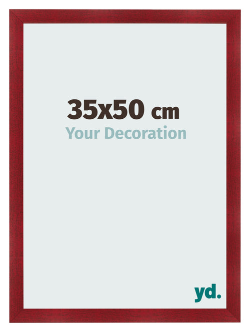Bilderrahmen 35x50cm Weinrot Gewischt MDF Pisa Vorne Messe | Yourdecoration.de