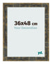 Bilderrahmen 36x48cm Blau Gold Meliert MDF Pisa Vorne Messe | Yourdecoration.de