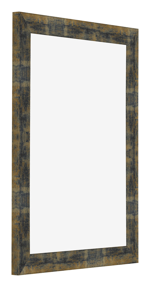 Bilderrahmen 36x48cm Blau Gold Meliert MDF Pisa Vorne Schrag | Yourdecoration.de