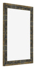 Bilderrahmen 36x48cm Blau Gold Meliert MDF Pisa Vorne Schrag | Yourdecoration.de