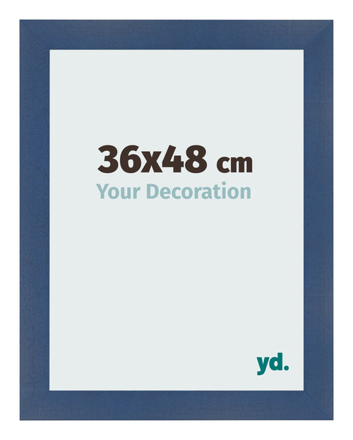 Bilderrahmen 36x48cm Dunkelblau Gewischt MDF Pisa Vorne Messe | Yourdecoration.de