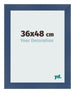 Bilderrahmen 36x48cm Dunkelblau Gewischt MDF Pisa Vorne Messe | Yourdecoration.de
