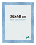 Bilderrahmen 36x48cm Hellblau Gewischt MDF Pisa Vorne Messe | Yourdecoration.de