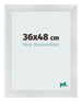 Bilderrahmen 36x48cm Silber Schwarz Gewischt MDF Pisa Vorne Messe | Yourdecoration.de