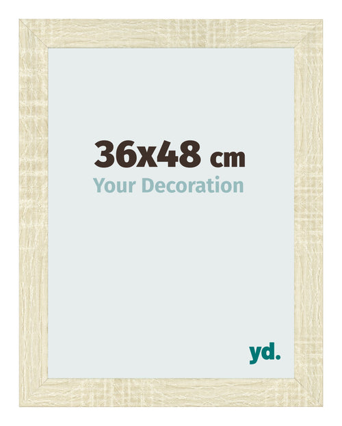 Bilderrahmen 36x48cm Sonoma Eiche MDF Pisa Vorne Messe | Yourdecoration.de