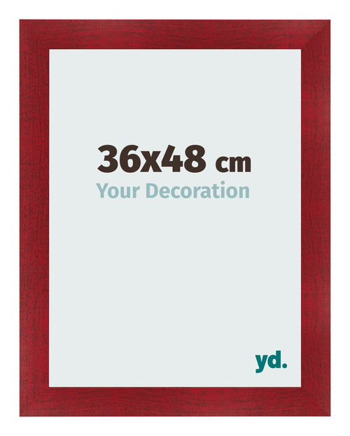 Bilderrahmen 36x48cm Weinrot Gewischt MDF Pisa Vorne Messe | Yourdecoration.de