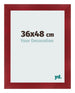 Bilderrahmen 36x48cm Weinrot Gewischt MDF Pisa Vorne Messe | Yourdecoration.de