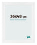 Bilderrahmen 36x48cm Weiß Vintage MDF Pisa Vorne Messe | Yourdecoration.de