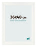 Bilderrahmen 36x48cm Weiß Vintage MDF Pisa Vorne Messe | Yourdecoration.de