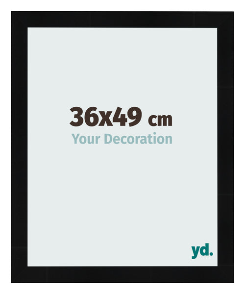 Bilderrahmen 36x49cm Schwarz Silber Poliert MDF Pisa Vorne Messe | Yourdecoration.de