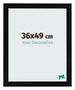 Bilderrahmen 36x49cm Schwarz Silber Poliert MDF Pisa Vorne Messe | Yourdecoration.de