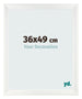 Bilderrahmen 36x49cm Weiß Vintage MDF Pisa Vorne Messe | Yourdecoration.de