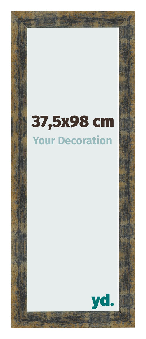 Bilderrahmen 37 5x98cm Blau Gold Meliert MDF Pisa Vorne Messe | Yourdecoration.de