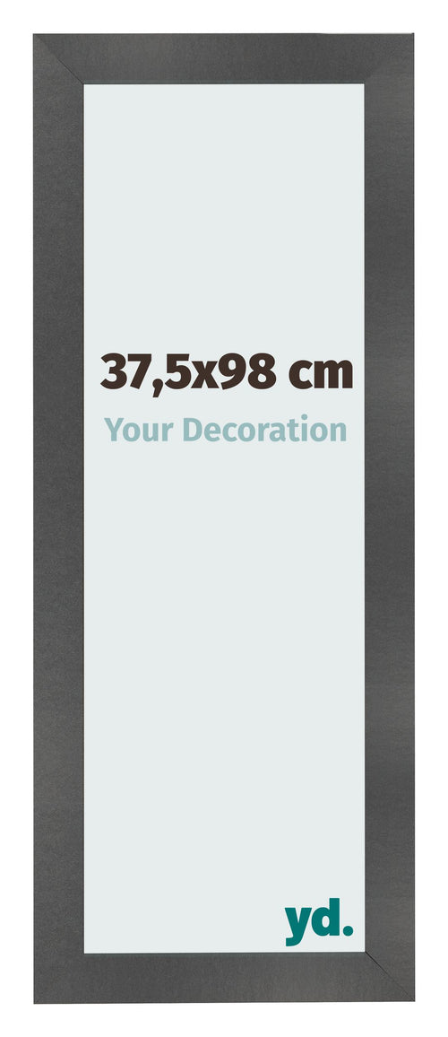Bilderrahmen 37 5x98cm Schwarz Silber Poliert MDF Pisa Vorne Messe | Yourdecoration.de