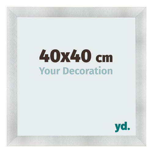 Bilderrahmen 40x40cm Aluminium Gebürstet MDF Pisa Vorne Messe | Yourdecoration.de