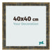 Bilderrahmen 40x40cm Blau Gold Meliert MDF Pisa Vorne Messe | Yourdecoration.de