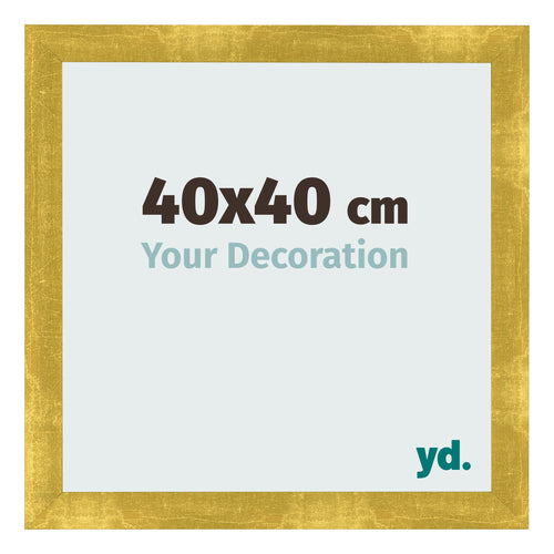 Bilderrahmen 40x40cm Gold Vintage MDF Pisa Vorne Messe | Yourdecoration.de