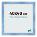 Bilderrahmen 40x40cm Hellblau Gewischt MDF Pisa Vorne Messe | Yourdecoration.de