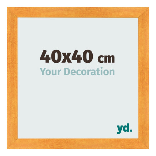 Bilderrahmen 40x40cm Orange MDF Pisa Vorne Messe | Yourdecoration.de