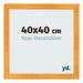 Bilderrahmen 40x40cm Orange MDF Pisa Vorne Messe | Yourdecoration.de