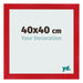 Bilderrahmen 40x40cm Rot MDF Pisa Vorne Messe | Yourdecoration.de