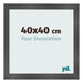 Bilderrahmen 40x40cm Schwarz Silber Poliert MDF Pisa Vorne Messe | Yourdecoration.de