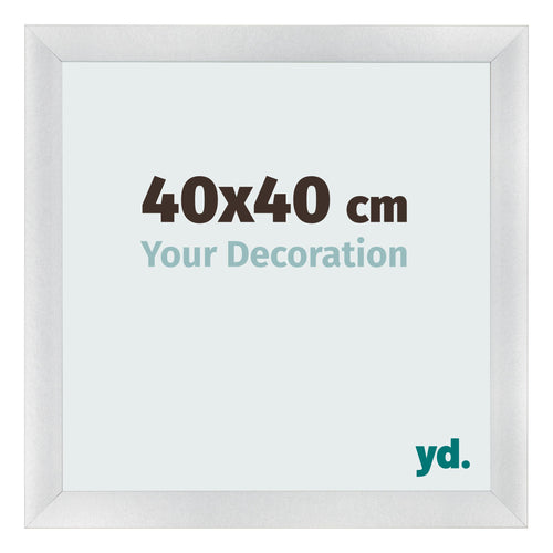 Bilderrahmen 40x40cm Silber Schwarz Gewischt MDF Pisa Vorne Messe | Yourdecoration.de