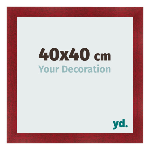 Bilderrahmen 40x40cm Weinrot Gewischt MDF Pisa Vorne Messe | Yourdecoration.de