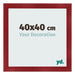Bilderrahmen 40x40cm Weinrot Gewischt MDF Pisa Vorne Messe | Yourdecoration.de