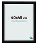 Bilderrahmen 40x45cm Schwarz Silber Poliert MDF Pisa Vorne Messe | Yourdecoration.de