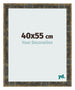 Bilderrahmen 40x55cm Blau Gold Meliert MDF Pisa Vorne Messe | Yourdecoration.de