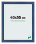 Bilderrahmen 40x55cm Dunkelblau Gewischt MDF Pisa Vorne Messe | Yourdecoration.de