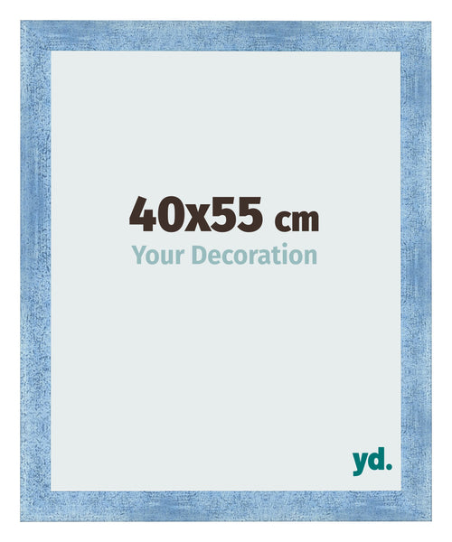 Bilderrahmen 40x55cm Hellblau Gewischt MDF Pisa Vorne Messe | Yourdecoration.de