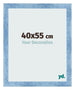 Bilderrahmen 40x55cm Hellblau Gewischt MDF Pisa Vorne Messe | Yourdecoration.de