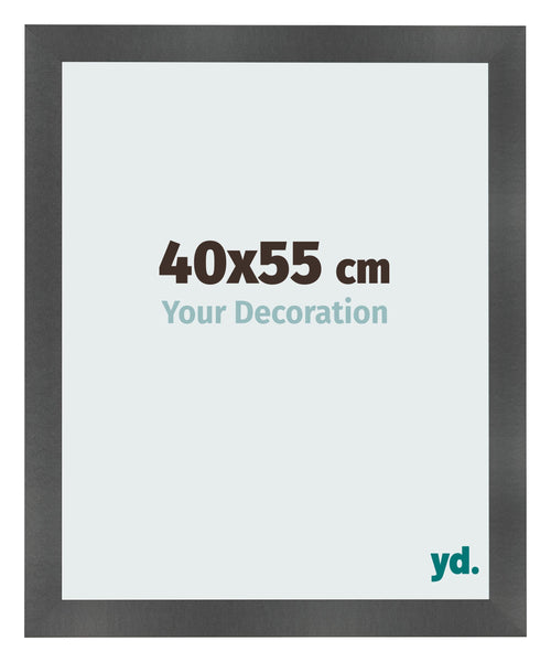 Bilderrahmen 40x55cm Schwarz Silber Poliert MDF Pisa Vorne Messe | Yourdecoration.de