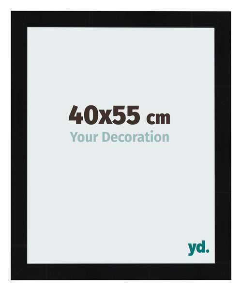Bilderrahmen 40x55cm Schwarz Silber Poliert MDF Pisa Vorne Messe | Yourdecoration.de