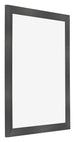 Bilderrahmen 40x55cm Schwarz Silber Poliert MDF Pisa Vorne Schrag | Yourdecoration.de