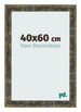 Bilderrahmen 40x60cm Blau Gold Meliert MDF Pisa Vorne Messe | Yourdecoration.de