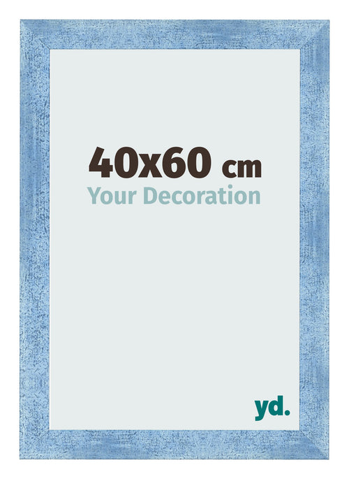 Bilderrahmen 40x60cm Hellblau Gewischt MDF Pisa Vorne Messe | Yourdecoration.de