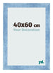 Bilderrahmen 40x60cm Hellblau Gewischt MDF Pisa Vorne Messe | Yourdecoration.de