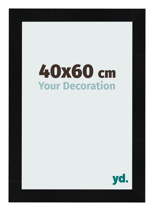 Bilderrahmen 40x60cm Schwarz Silber Poliert MDF Pisa Vorne Messe | Yourdecoration.de