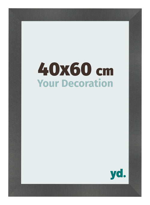 Bilderrahmen 40x60cm Schwarz Silber Poliert MDF Pisa Vorne Messe | Yourdecoration.de