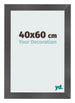 Bilderrahmen 40x60cm Schwarz Silber Poliert MDF Pisa Vorne Messe | Yourdecoration.de