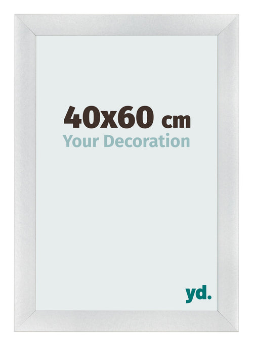 Bilderrahmen 40x60cm Silber Schwarz Gewischt MDF Pisa Vorne Messe | Yourdecoration.de