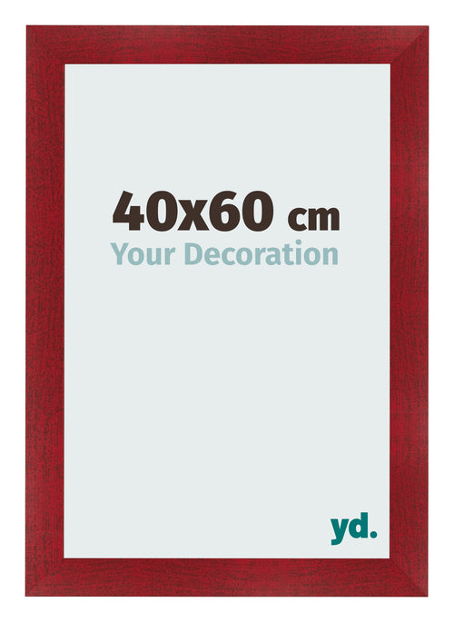 Bilderrahmen 40x60cm Weinrot Gewischt MDF Pisa Vorne Messe | Yourdecoration.de