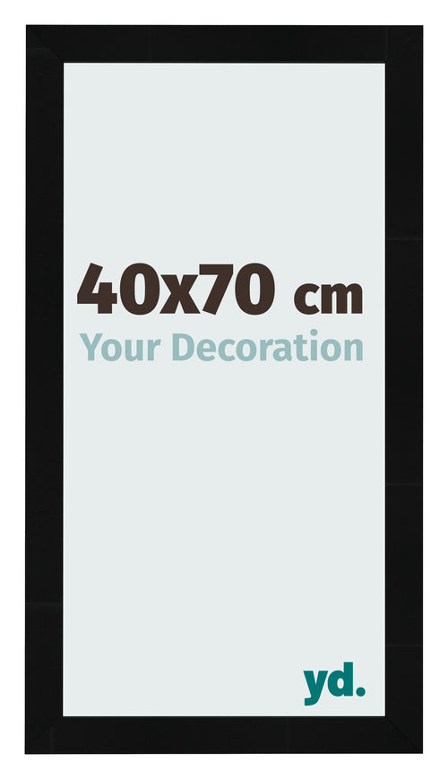 Bilderrahmen 40x70cm Schwarz Silber Poliert MDF Pisa Vorne Messe | Yourdecoration.de