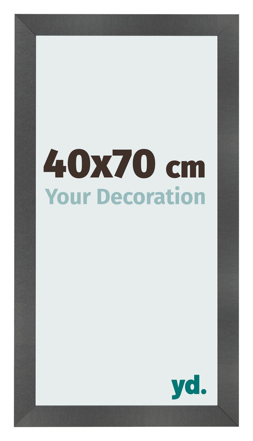 Bilderrahmen 40x70cm Schwarz Silber Poliert MDF Pisa Vorne Messe | Yourdecoration.de