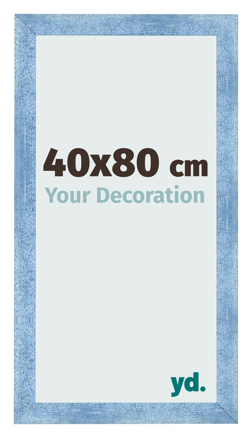 Bilderrahmen 40x80cm Hellblau Gewischt MDF Pisa Vorne Messe | Yourdecoration.de