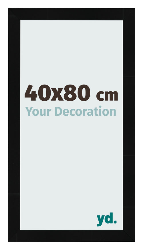 Bilderrahmen 40x80cm Schwarz Silber Poliert MDF Pisa Vorne Messe | Yourdecoration.de